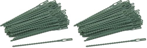 Meister Pflanzenbinder 17 cm - Praktisches Set mit 50 Stück - Mit flexiblem Drahtkern - Für Garten, Haushalt & Hobby - Aus Kunststoff/Allzweckbinder/Drehbinder/Universalbinder / 9970200