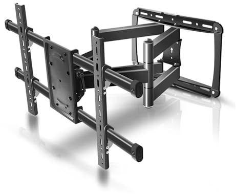 Ultra-Slim Adjustable TV Wall Mount for 55-90 Inch TVs, 600x400mm, Tilt & Swivel, Easy Install, Heavy-Duty Bracket for Home Theater, Maximize Space & Viewing Experience
