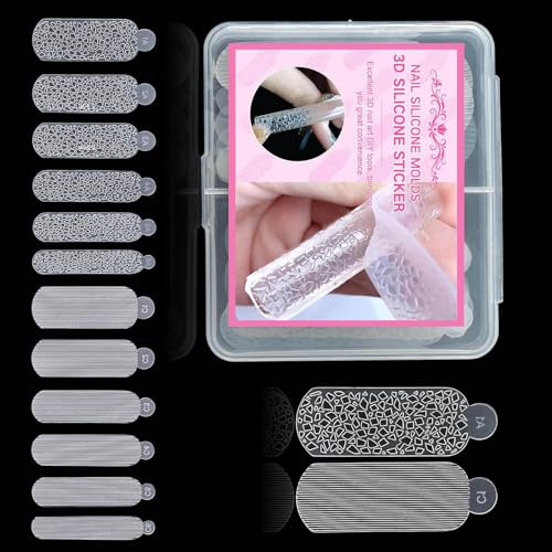 Modèle d ' art d ' ongles en Silicone sur le thème de noël, avec motifs 3D, flocon de neige et léopard imprimés, moule d ' art d ' ongles réutilisable
