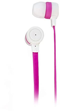 aiino AIHEARSPORT-WHPK Auricolari Universali con Microfono per Smartphone iPhone/Samsung/Huawei, Bianco/Rosa