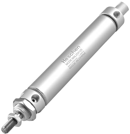 Heschen Pneumatic Slim Air Cylinder MAL 25-125 PT1/8 Port 25mm Bore 125mm Stroke Double Acting (125mm Stroke)