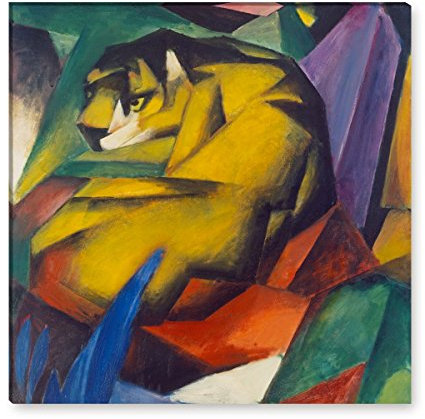 Wandkings Leinwandbilder von Franz Marc - Wähle ein Motiv & Größe: Der Tiger - 60 x 60 cm