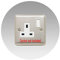DSD Supplies ltd. Socket Surround, Single Round Acrylic Back Panel, Hygienic Circle Wall Cover, Trim, Back or Finger Plate Frame, Colour:Clear