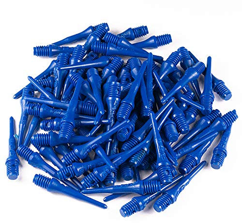 Evolution Original EVO Dartspitzen 2BA Long EVO Points Made in Germany (100 Stück, Blau)