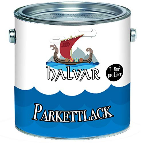 Halvar skandinavischer Parkettlack Treppenlack Parkettpflege farblos glänzend & seidenmatt Holzversiegelung (Glänzend, 5 L)