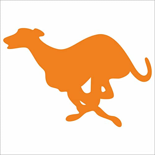 JINTORA - Autoaufkleber Tuning - Auto Aufkleber - Windhund - 148x99 mm - Auto Aufkleber - Bus - Fenster - Heckscheibe - Camper - wetterfest Outdoor Sticker Auto Deko LKW Tuning Selbstklebend - orange