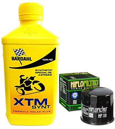 Kit tagliando 3L Bardahl XTM Synt 10W40 filtro olio HifloFiltro HF138