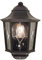 Licht-Erlebnisse Wandleuchte Außen flach Metall Glas antik-schwarz E27 bis 100W Premium-Qualität H:36cm B:26cm Schiffslampe antik-rustikal Außenleuchte Außenlampe Wand