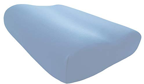 Edda Lux Bezug passend für Tempur Shape Schlafkissen S, M und L, 50 x 31 cm, formbeständiger Jersey Kissenbezug für Nackenstützkissen, aus 100% Baumwolle, in Hellblau