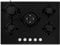 Cookology GGH700BK 70cm Cooktop Burner Gas Hob in Black - 5 Cooking Zones - Enamel Pan Supports - Wok Burner - Automatic Ignition Dials - Flame Failure safety