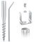 MAXERIO 60 cm U-Set 1er Schraubfundamente inkl. 121 mm Pfostenträger; Ø 60 x 2; M12