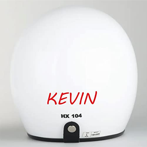 ADESIVI NOME PERSONALIZZATO BICI MOTO CASCO AUTO SCUOLA CASA decalcomanie tuning COD.C0016 (Rosso)
