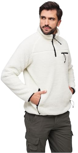 Brandit Teddyfleece Troyer, White, Größe L