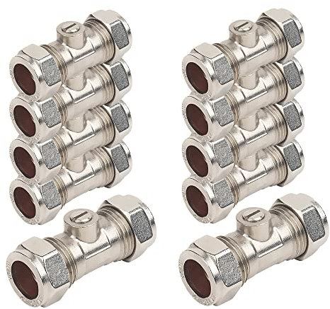 10 x 15mm Isolation Valves Chrome WRAS Approved Reeds