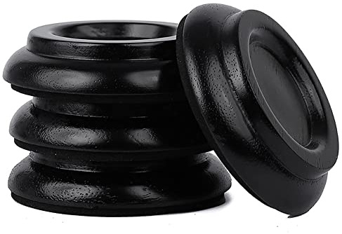 Alnicov Piano Caster Cups, Massivholz Piano Caster Cups für aufrechtes Klavier Holz Piano Caster Piano Leg Bodenschoner, Rutschfester & Anti-Noise Schaum (4er Set, Schwarz)