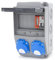 ELS Elektrotechnika Baustromverteiler Wandverteiler 2x230V Schuko mit Leitungsschutzschalter C16A und MID Stromzähler. Baustromverteiler für Indoor/Outdoor-Bereich, Werkstätten und Fabriken IP54.