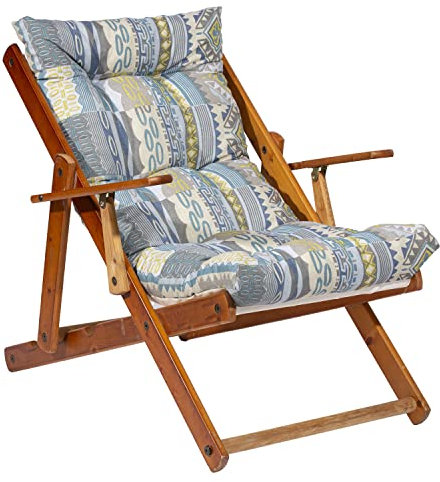 TECNOCUCI Cuscino Imbottito per Poltrona Sdraio Relax (115x55) - 100% Made in Italy - Ricambio Ideale per Interni ed Esterni (Giardini, Cortili, terrazzi) - Disponibili Diversi Colori