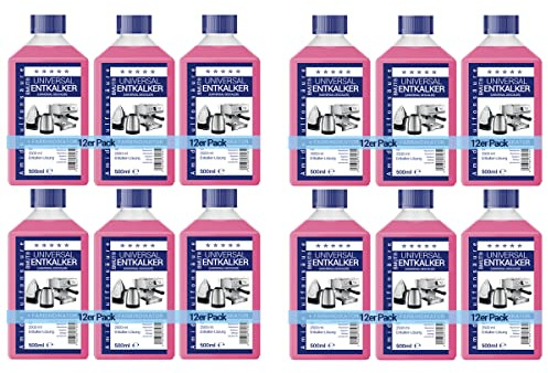 12x 500ml Universal-Entkalker für Kaffeevollautomat und Kaffeemaschine - je 125ml für 2500ml Entkalker-Lösung