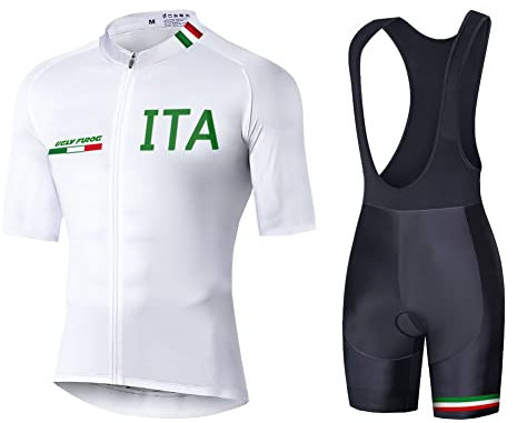 UGLY FROG Uomo Maglia Ciclismo 20D Gel Salopette Pantaloncini Corti Imbottiti Set di Abbigliamento Ciclista