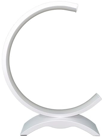 Lampada da tavolo moderna a led abat jour da comodino a forma di mezzaluna 9 watt (Luce naturale 4000K)