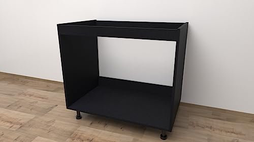 Alfredo Calandrelli Mueble para fregadero empotrado sin puertas, color negro, medidas 90 x 55 x 72, grosor 18 mm