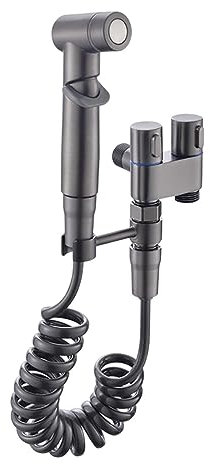 Bidet Taps, 1 en 2 Válvula de control dual 1 en 2 grifo de inodoro para lavadora para bidet gris gris
