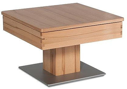 58 aufm Kessel Couchtisch Celene 67x67x43 höhenverstellbar;diagonal verschiebbar Kernbuche 16227