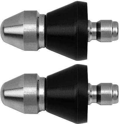 CREEXEON Pressure Washer Nozzles, 5000 PSI Pressure Washer Pipeline Cleaning Water Jet Nozzle 1/4 Quick Connect Plug (1/4 (Pack of 2)