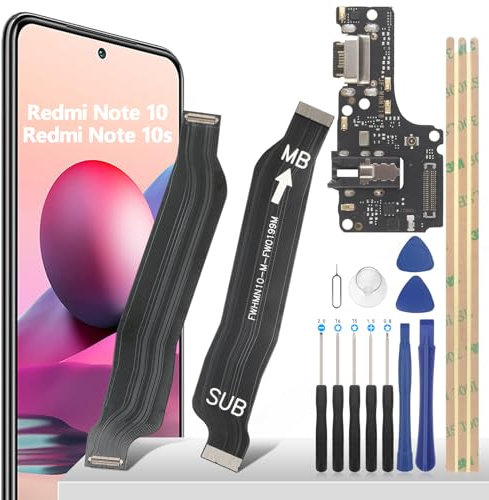 YHX-OU Conexión a la Placa Base para Xiaomi Redmi Note 10s 4G Cable Flexible de Repuesto con Herramientas