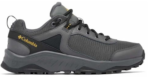 Columbia Trailstorm Ascend Waterproof, wasserdichte Trekking- und Wanderschuhe mit niedrigem Bund, Dark Grey/Golden Yellow,