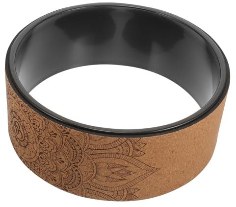 BESPORTBLE Pu Kork Yoga Rad Rücken Dehnen Faszienrolle Yoga Zubehör Leicht Tragbar Für Rücken Wirbelsäule Nacken Schultern Pilates Fitness Zubehör