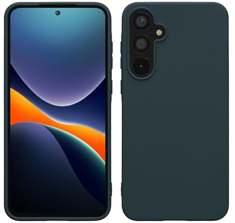 kwmobile Case for Samsung Galaxy A55 5G Case - Soft Cover - Shockproof TPU Material - Wireless Charging - Dark Slate