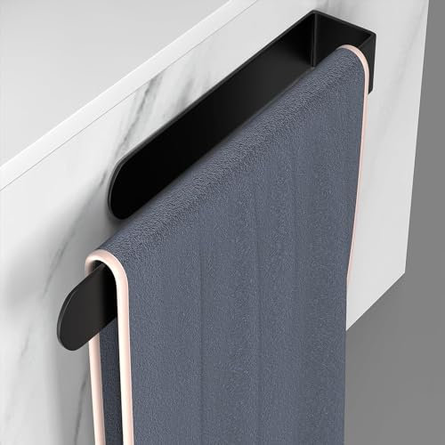 30cm Toalleros de Baño sin Taladro, HASA zone Toallero Adhesivo Baño, Accesorios Baño Sin Taladro, Acero Inoxidable 304,Negro
