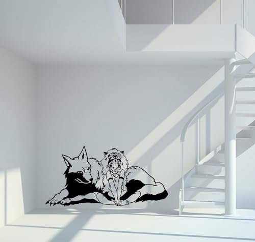mein-motiv.com Wandtattoo Prinzessin Mononoke mit Moro Größe M - ca. 50cm x 28cm