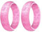 TORR 2 Stück, Beliebt bei Frauen, Silikon-Cool-Ringe, Silikon-Ehering, Umweltfreundlicher Outdoor-Sportring, 5,7 Mm, Rosa, 6