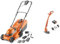 Flymo SimpliStore 300 Li Cordless Lawn Mower - 40V, 30cm Cutting Width, Close Edge & EasiTrim 250 2-in-1 Cordless Grass Trimmer KIT - 18V 2.0 POWER FOR ALL Battery and Charger included, 25cm Cutting