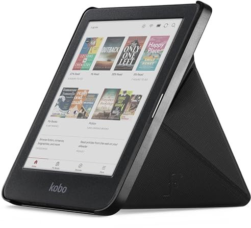 Forefront Cases Custodia per Kobo Clara Colour e Kobo Clara BW (Modello: 2024) - Custodia Protettiva - Smart Auto Sveglia Sonno Funzione - Sottile, Leggero Stile Origami Cover - Nero