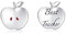 DAYLINLOVE Lehrer Ohrringe S925 Sterling Silber Apfel Ohrstecker Spaß Ohrringe Obst Schmuck für Frauen Lehrer Geschenke