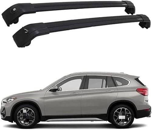 2 Stück Aluminium Dachträger für BMW X1 F48 2016-2021, Aluminium Gepäckträger Diebstahlsicherung Dachboxen Dachgepäckablage