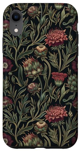 Vintage Floral Artichoke and Thistle William Morris Style Case for iPhone XR
