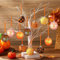 Herbst Deko zum Aufhängen,12 Stück Herbstdeko Schaum Kugeln,Kürbis Ahornblatt Hängend Ornament für Baum Herbstdeko Thanksgiving Halloween Innen und Draußen