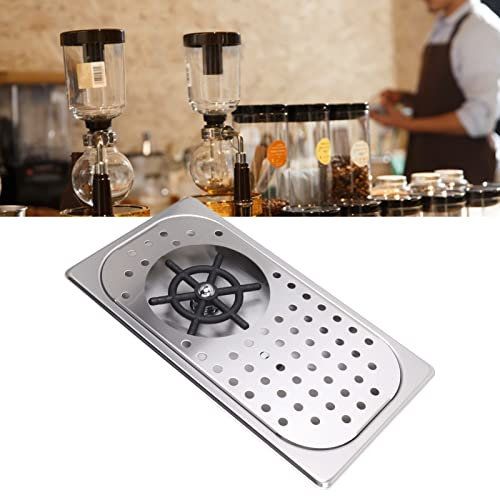 Cup Washer, Stainless Steel Pitcher Rinser, Drain Drip Tray, Glass Rinser Pitcher, Glass Rinser Sink Cup Washer with Sink Hole for Coffee Cups Teacups Milk Cartons Cleaning
