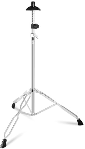 EASTROCK Trombone Stand, Retractable Height Adjustment, Triangular Stable Construction for Standard-sized Trombone Silver