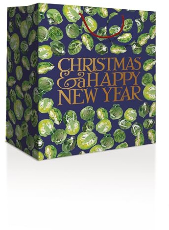 Emma Bridgewater Brussels Sprouts Large Gift Bag Christmas - Gift Accessory 615481 by Woodmansterne