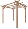 Pergola in legno 3x3 per Esterno e Giardino Colore Noce in Pino Massello impregnato in autoclave