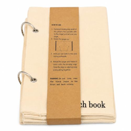 Blank Fabric Sketchbook for Drawing & Writing, Art Journaling Notebook, DIY Fabric Sketch Book