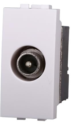 IXTRIMA Connettore Presa TV Terminale Maschio Colore BIANCO Compatibile Con Bticino Living Light/INTERNATIONAL 1PZ
