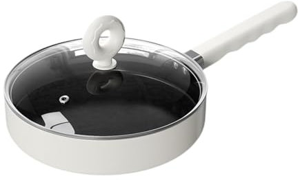 kowaku Padella Antiaderente Da Campeggio, Pentolame con Coperchio per Pesca All'aperto, Escursionismo E Casa, 22x5 Cm