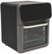 Forno elettrico, friggitrice ad aria calda, 1350 W, forno per pizza, 13 l, forno ad aria calda, forno elettrico, 200 °C, mini forno multifunzione con schermo LCD e funzione visiva