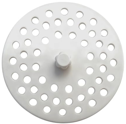 02-4021 White Plastic Disposal Sink Strainer Fits Most Kitchen Sinks, Universal Fit Sink Basket Strainer Insert for Easy Waste Disposal, Durable & Easy-Clean